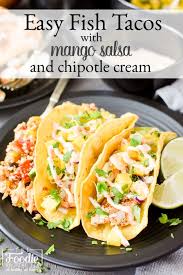 I could tell by reading the seasoning ingredients for the fish (i used tilapia, since mahi was not available at the time) that it would be too bland. Chipotle Fish Tacos With Mango Salsa Air Fryer Oven Stovetop The Foodie And The Fix