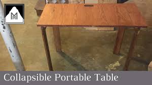 The idea of this project is to build a table with foldable legs which can be transformed to a low japanese like table.such table can be used as a regular wor. How To Build A Collapsible Portable Table Youtube