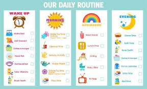Routine Chart Daily Routine Chart For Kids Toddler