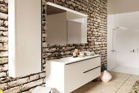 Wood veneer and high gloss lacquered cabinets. Glass Bathroom Glass Bathroom Interior Styling Floating Cabinets