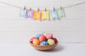 If you love to dye easter eggs every year, check out more ways to decorate eggs, make garlands, crochet bunnies and more with our collection of easter diys. Free Photo Bowl With Eggs Under Easter Writing