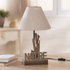 Lampe Nature Seynave Tissu Ecru 60 W Lampe Lampe Salon Lampe De Chevet