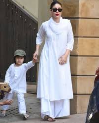 Kareena Kapoor Saif And Taimur Ali Celebrated Holi In Coordinated Outfits Trio Slays In All White Kareena Kapoor Saif Ali Khan Outfits