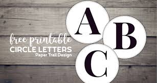 Welcome back to learning the alphabet, printable packs designed to help you teach letters and letter sounds to kids. Free Printable Circle Banner Letters Entire Alphabet Paper Trail Design