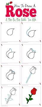 Good projects need a lot of references and quality lessons. How To Draw A Rose Easy Step By Step Guide Easy Drawing Steps Easy Drawings For Kids Rose Step By Step
