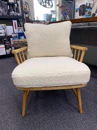 The intricate design features sweeping lines, meticulous cutout fretwork, rows of small turned spindles and bold, turned front legs. Fn Bargains Taylorsville Spindle Knockdown Accent Chair Facebook