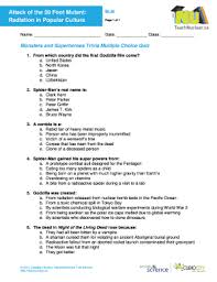 Career the military and police departments use the exact same phonetic alphabet. Fillable Online Teachnuclear Monsters And Superheroes Multiple Choice Quiz Teach Nuclear Teachnuclear Fax Email Print Pdffiller
