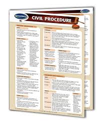 Civil Procedure Quick Reference Guide 4 Page Laminated Legal Chart Usa Law