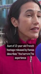 Deborah Cohen, the aunt of 12 year-old Eitan Yahalomi, who was released  from Hamas captivity