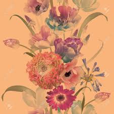 Discover and download free floral pattern png images on pngitem. Vintage Floral Seamless Pattern Beautiful Spring Aroma Flowers Tulips Buttercups Anemones African Rose And Muscari Fashion Background Design For Paper Wallpaper Decoration Packaging Textile Stock Photo Picture And Royalty Free Image Image