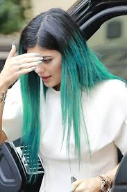 Teal Dip Dye On Dark Hair Google Zoeken Kylie Jenner Blue Hair Blue Ombre Hair Green Hair