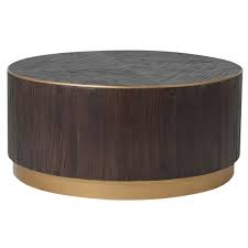 Buy wood round coffee tables and get the best deals at the lowest prices on ebay! Dark Wood And Copper Round Coffee Table Viano Interiors