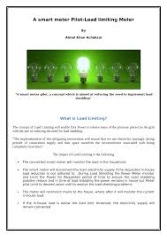 Basic web service to show city power loadshedding information in johannesburg. Pdf A Smart Meter Pilot Load Limiting Meter