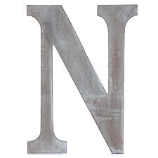 How to do block letter n. Wood Block Letter Charcoal Grey 24in N The Lucky Clover Trading Co