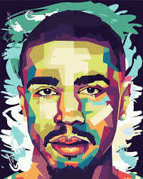 Jayson Tatum Metal Poster Ahmad Slamet Wahyudi Displate Pop Art Portraits Pop Art Art