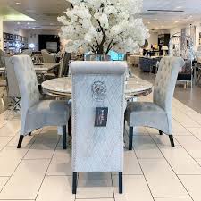 Buy round kitchen room tables at macys.com! Round Marble Grey Dining Table 1 3m 4 Chairs