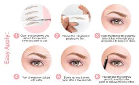 Hi beauties, hope you all are having a good weekend. Amazon Com 10 Sheets 4d Eyebrows Tattoo For Makeup Hair Like Natural Tattoo Eyebrow Stickers Ecological Waterproof Eyebrows Makeup For Women Brown 100 Pairs 10 Style Beauty