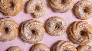 דונאטס אפויים עם גלייז לימון ופרג השולחן Recipe Baked Doughnuts Food No Bake Cookies