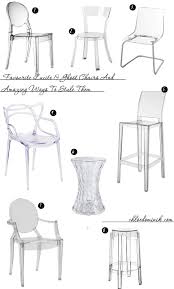They are great because visually they take up little space if you are in need of a chair in a small setting. 8 Favourite Lucite Ghost Chairs And Amazing Ways To Style Them
