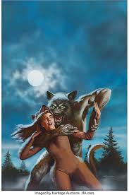 Последние твиты от jakub rozalski (@mr_werewolf_art). Ken Barr Werewolf Attack Paperback Cover Illustration Original Art Lot 93036 Heritage Auctions