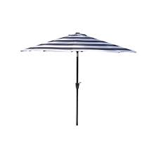 Keep the tilt umbrella stable by gripping it with both hands when switching the angle. Hampton Bay 9 Ft Aluminum Market Patio Umbrella With Push Button Tilt And Crank In Cabana The Home Depot Canada