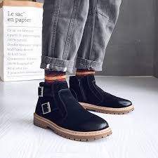Here are some men outfit ideas with awesome chelsea boots. Men S Chelsea Boots Ankle Boots Fashion Leather Set On Motorcycle Warm Boots Ebay