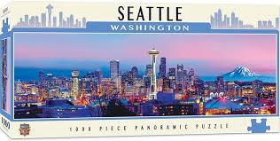 From mmos to rpgs to racing games, check out 14 o. Amazon Com 1000 Piece Jigsaw Puzzle For Adult Family Or Kids Seattle Pano By Masterpieces 13 X 39 Family Owned American Puzzle Company Toys Games