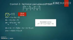 Caranya adalah dengan memasukkan salah satu bilangan pada interval tersebut pada persamaan di ruas kiri. Pertidaksamaan Nilai Mutlak Bentuk Pecahan Youtube