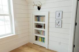 The width should just cover the access door and be centered. Diy Hidden Doorway Bookcase Bright Green Door