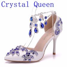 Sandali da cerimonia blu con tacco basso (con immagini. Scarpe Sposa Blu