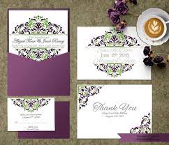 Purple And Green Wedding Invitation Template Invitation Suite Wedding Invitation Purple And Green Wedding Purple Wedding Invitations Fun Wedding Invitations