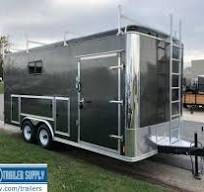 Custom Order 8.5 X 18 Steel Cargo Trailer with Windows, Tool ...