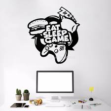 Cara membuat hiasan dinding kamar ini selanjutnya adalah dengan membuat sketsa dari tulisan kata sleep. Makan Tidur Permainan Ulangi Dinding Vinyl Stiker Dekorasi Game Joystick Bermain Poster Dinding Kamar Anak Dekorasi Rumah Bermain Gamer Mural Ll215 Wall Stickers Aliexpress