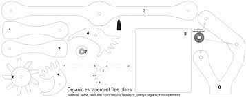 Organic Escapment 2 Plans Patterns Wooden Clock Free Wooden Clock Plans Wooden Clock Custom Woodworking