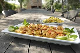 Season with 1/2 teaspoon salt, fenugreek leaves, garam masala, chaat masala, turn the stove off and add the lemon juice. Shrimp Tikka With Mango Chutney Sara Moulton