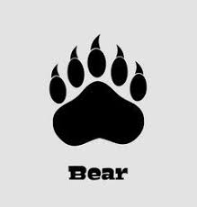 Black Bear Paw With Claws Vector Bear Paw Print Bumble Bee Cartoon Bear Paws