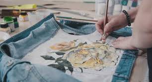 Acrylic Paint On Fabric Acrylic Paint On Fabric Fabric Painting Painted Clothes