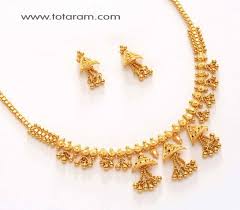 235 Gs104 22k Gold Necklace Earrings Set 22k Gold Necklace Gold Jewelry Stores Gold Necklace Designs