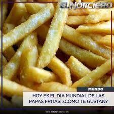 Jun 01, 2021 · la organización mundial de la salud (oms) establece que se debe consumir menos del 10 % de la ingesta energética diaria (kilocalorías) de azúcares simples al día. Eres Fanatico De Las Papas Fritas Este Martes 20 De Agosto Es El Dia Internacional De La Papa Frita Instancia Que C El Noticiero Scoopnest
