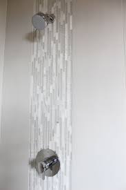 Waterfall Detail In Master Shower Emser Tile 12x24 Strands In Pearl Vertically Stacked With Marble Glass Detai Shower Tile Shower Stall Bathroom Shower Tile