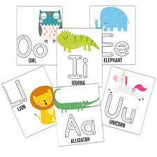 I designed her these alphabet letters so she could practice letter sounds while having fun painting. Free Printable Animal Alphabet Flashcards Printable Abc Flash Cards