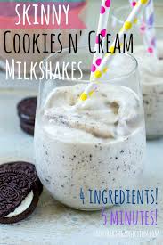 Skinny Cookies N Cream Milkshakes Sally S Baking Addiction If you love cookies & cream ice cream and oreos are your weakness, you're going to be really happy about this. skinny cookies n cream milkshakes