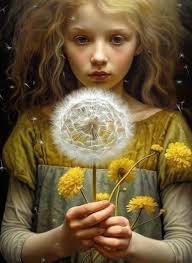 The dandelion is the only flower that represents the 3 celestial bodies of  the sun, moon, & stars. . The yellow flower resembles the sun, the puff  ball resembles the moon, and