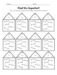 Fact Family Find The Imposter Learning Math Homeschool Math Fact Families