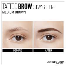 Buy maybelline new york brow tattoo peel off tint medium brown online on amazon.ae at best prices. Maybelline Tattoo Brow Gel Medium Brown Brands