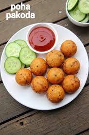 Poha Pakoda Recipe Poha Pakora Recipe Easy Crisp Veg Snack Recipe Pakora Recipes Veg Snacks Recipes