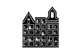 Download Advent Calendar Canal Houses Svg Cut File By Creative Fabrica Crafts Creative Fabrica PSD Mockup Templates
