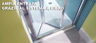 Box doccia semicircolare scorrevole verve 80 x 80 cm, h 190 cm in vetro temprato, spessore 6 mm trasparente cromato. Box Doccia A Soffietto Apertura Da Entrambi I Lati A Libro Cristallo Trasparente H198