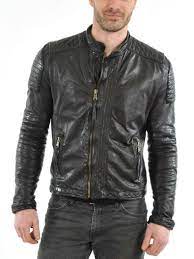 Men Black Authentic Lamb Skin Quilted Real Leather Jacket Leather Jacket Men Jackets Men Fashion Fitted Biker Jacket