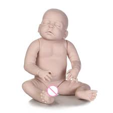 23inch Full Body Silicone Vinyl Reborn Baby Doll Kits Realistic Sleeping Unpainted Baby Mould Unfinished Blank Full Doll Kits Dolls Aliexpress
